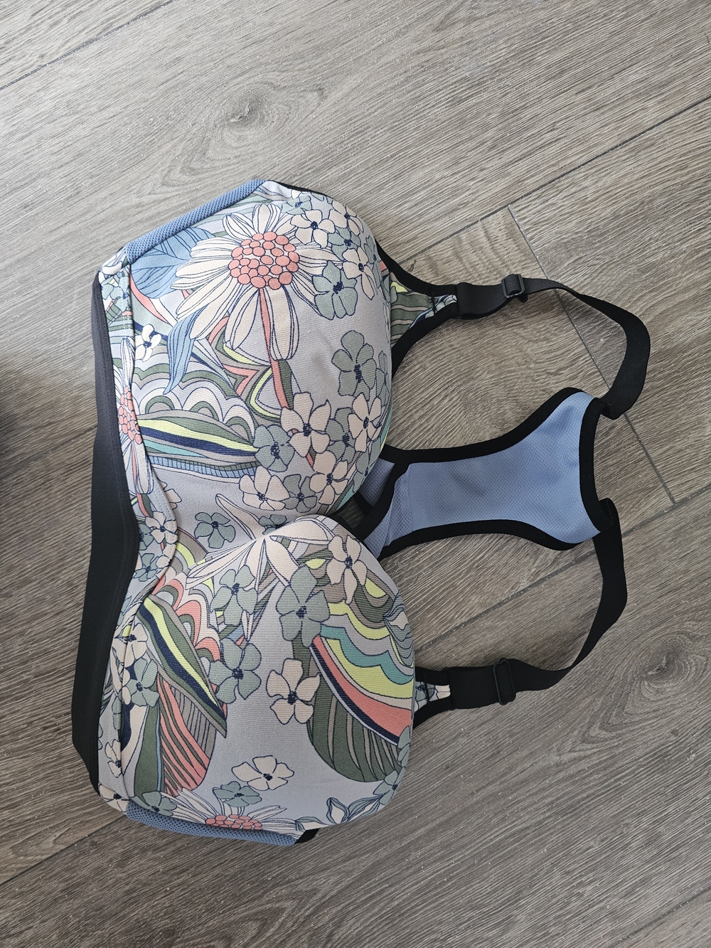 Victoria's Secret Light Blue Floral Padded Bra